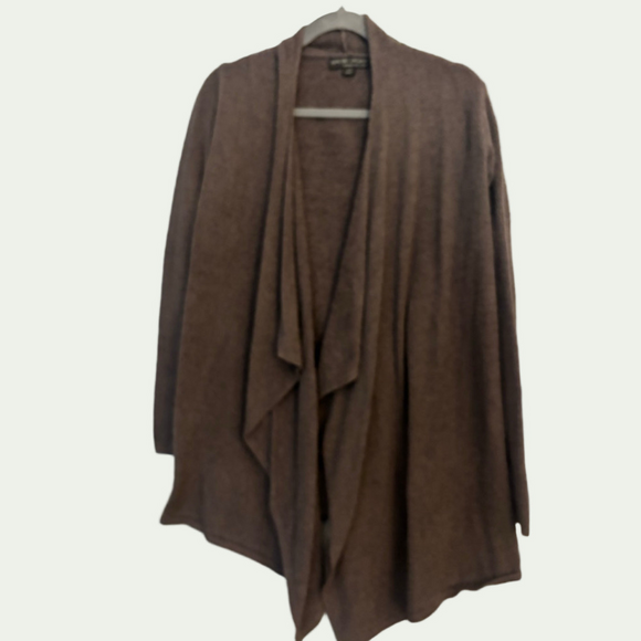 Barefoot Dreams Sweaters - Barefoot Dreams Open Waterfall Bamboo Chic Lite Cardigan Brown Hygee Style 436 S